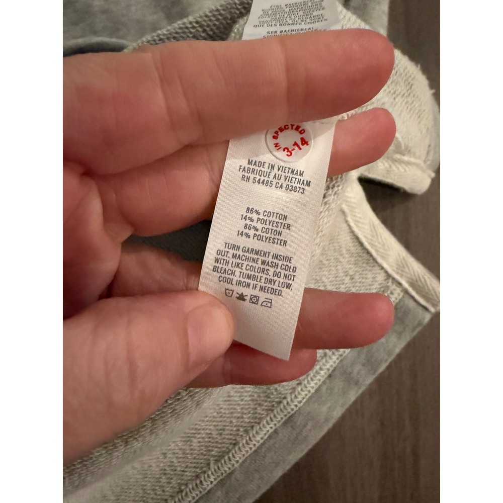 Aerie Womens Long Sleeve Rugby Sweatshirt Heather Grey Oversized M W4 - Picture 9 of 9